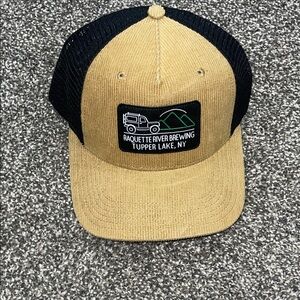 Vintage Corduroy Raquette River Brewing Tupper Lake Patch Trucker Hat